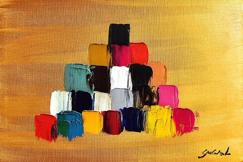 Sinfonia d'oro e di colore by Gianluca Caliendo, Painting for Sale on Select
