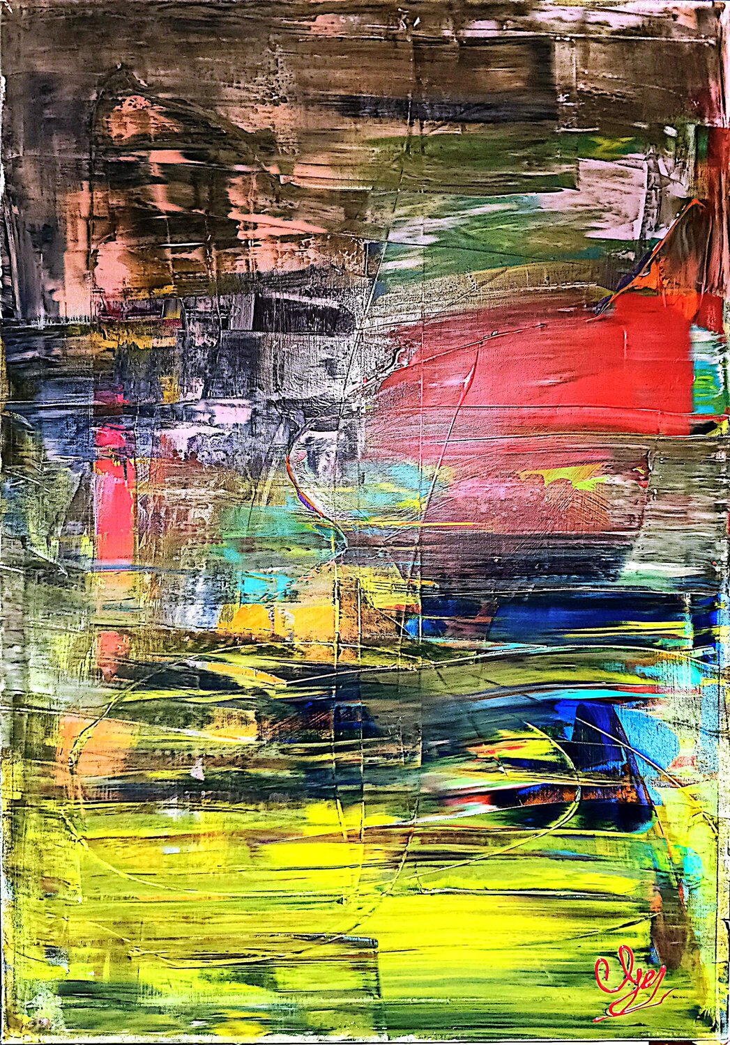 Orizzonte frammentato Gianluca Caliendo Original painting for sale