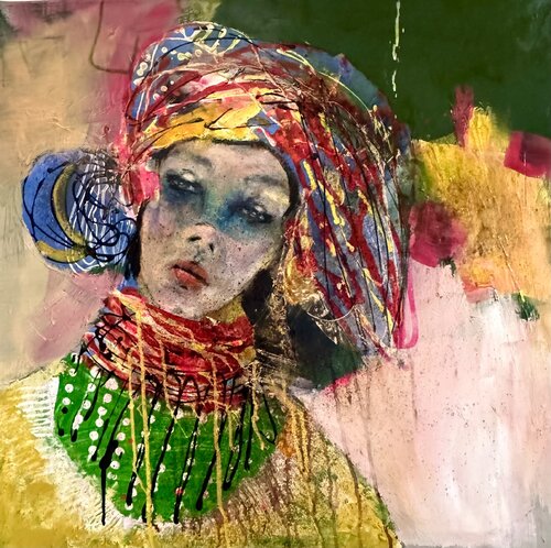 Berbère by Badia MARTEAU, Painting for Sale on Select