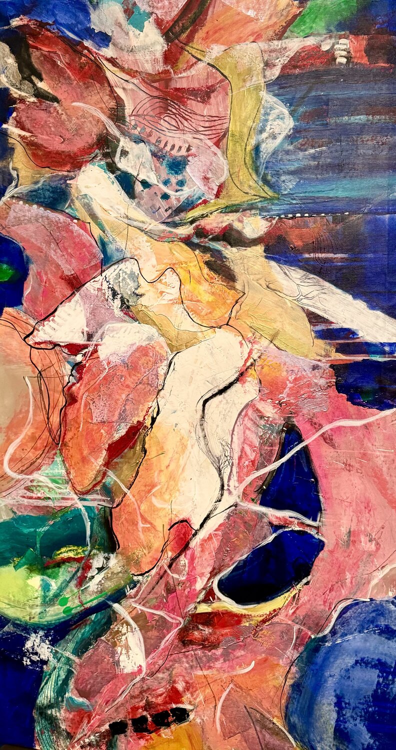 Élucubration des pinceaux Badia MARTEAU Original painting for sale