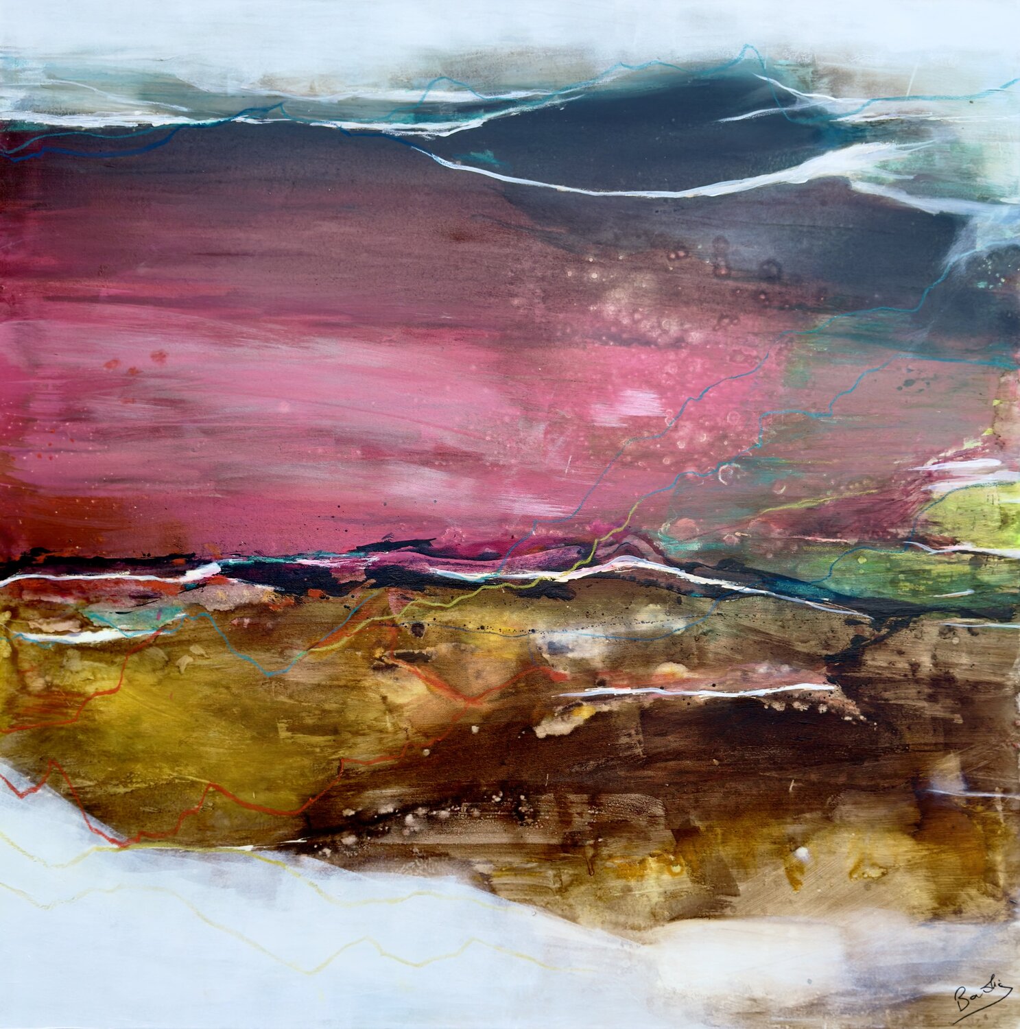 Retour à l’essentiel Badia MARTEAU Original painting for sale