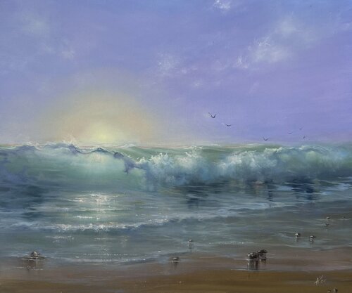 Sunrise Stalkers by Alesia Yeremeyeva, Painting for Sale on Select