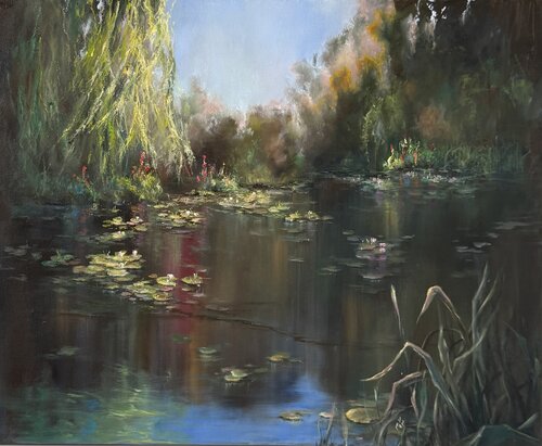 Beneath the willows by Alesia Yeremeyeva, Painting for Sale on Select