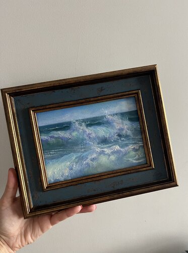 Racing Waves by Alesia Yeremeyeva, Painting for Sale on Select