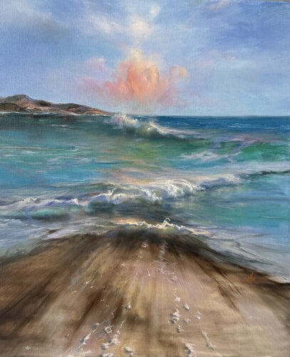 Gentle Waves by Alesia Yeremeyeva, Painting for Sale on Select