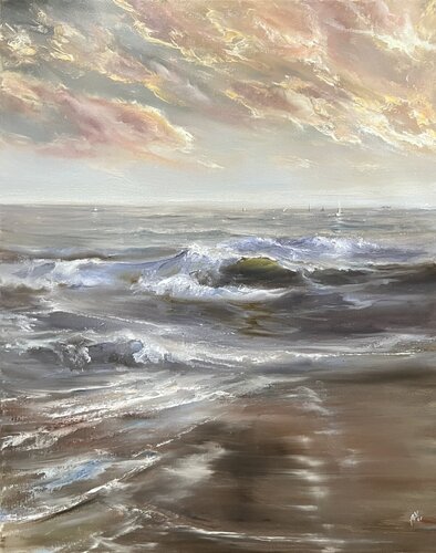 Blurry Skies by Alesia Yeremeyeva, Painting for Sale on Select
