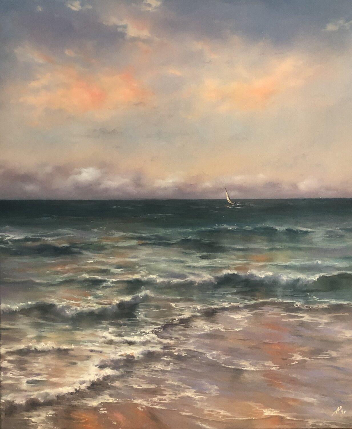 Summer Sunset Alesia Yeremeyeva Original painting for sale