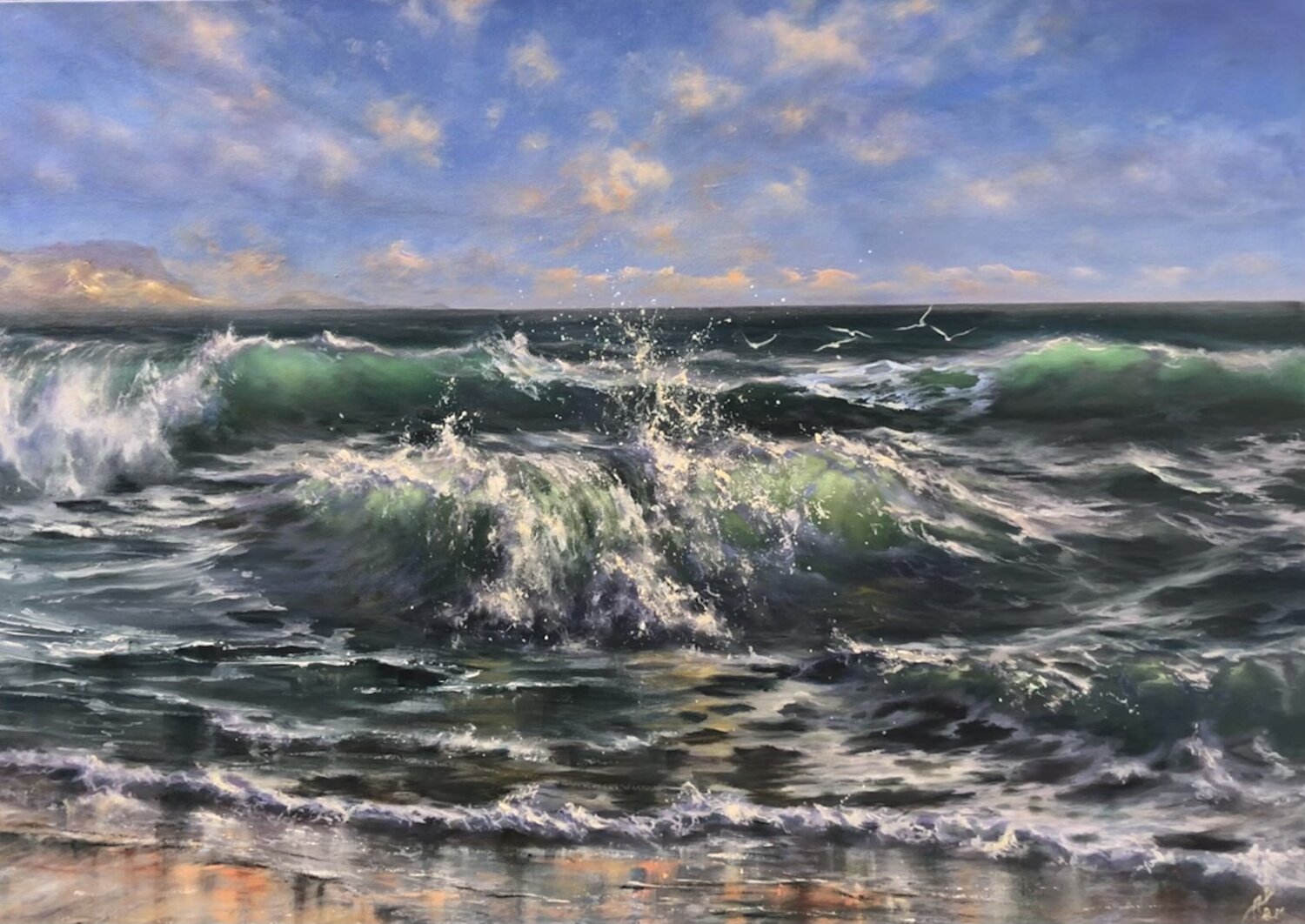 Roaring Emeralds Alesia Yeremeyeva Original painting for sale