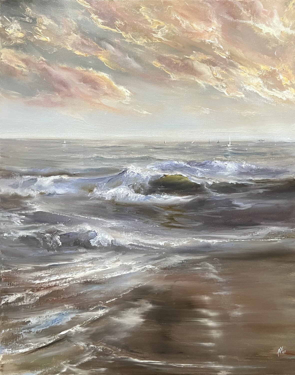 Blurry Skies Alesia Yeremeyeva Original painting for sale