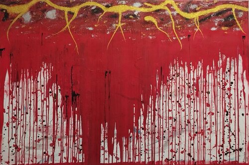 Blut Goldader fürs Leben by Rudolf Ixenmaier, Painting for Sale on Select