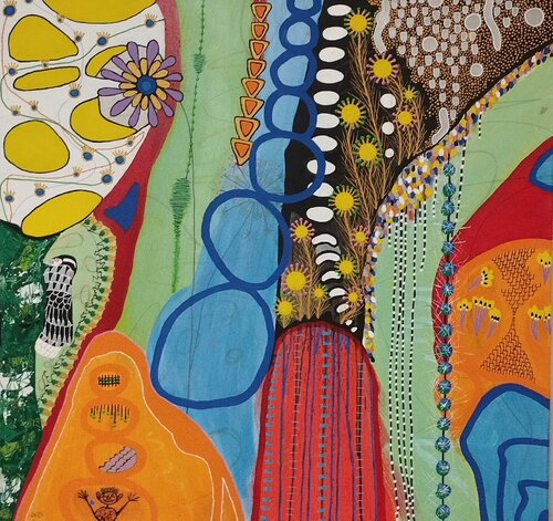 Blumen Modern by Rudolf Ixenmaier, Painting for Sale on Select