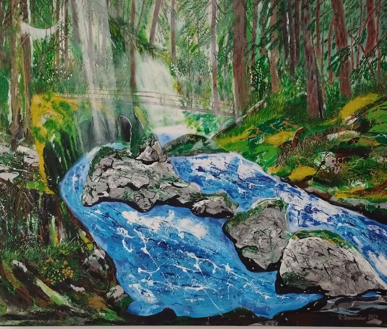 Das Rauschen im Wald Rudolf Ixenmaier Original painting for sale