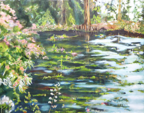 In The Botanical Garden by Ute Roehe, Painting for Sale on Select