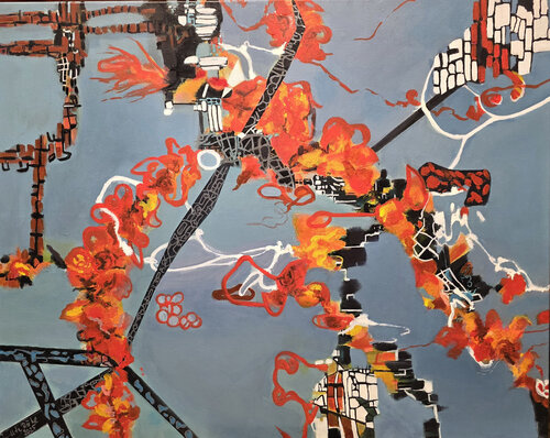 Garlands by Ute Roehe, Painting for Sale on Select