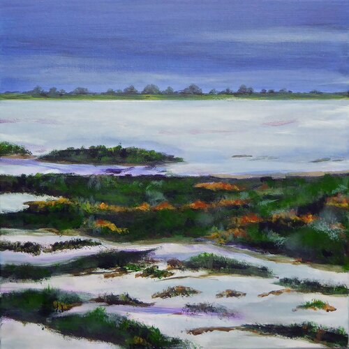 Pure North Sea 9, a Waddensea Painting by Ute Roehe, Painting for Sale on Select