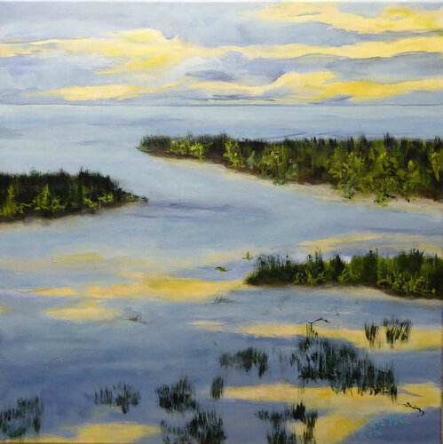 North Sea Coast, a Wadden Sea painting by Ute Roehe, Painting for Sale on Select