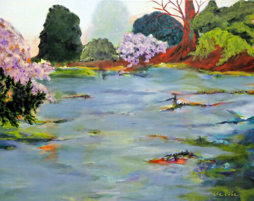 The Landscape Park by Ute Roehe, Painting for Sale on Select