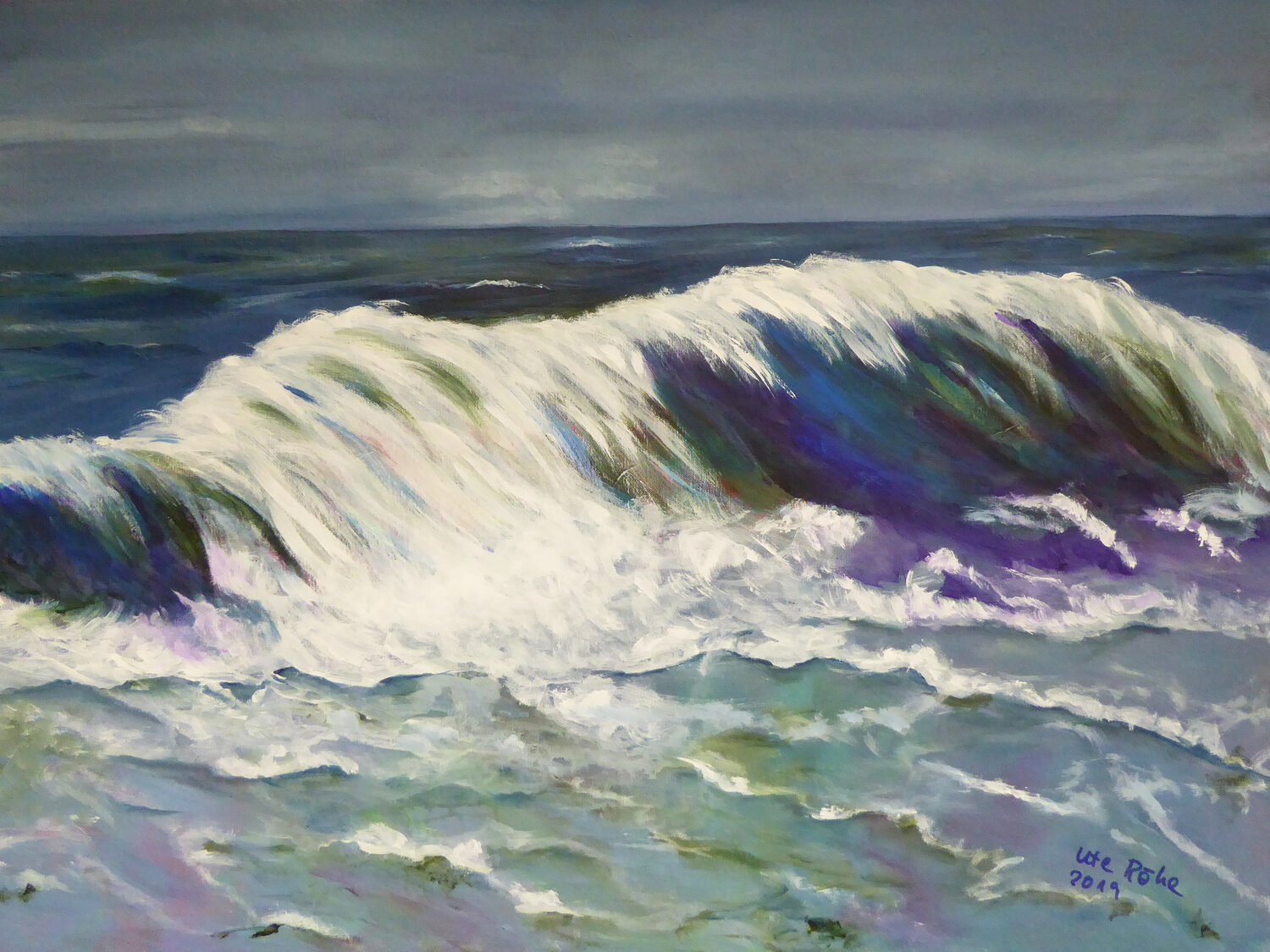 North Sea Wave Ute Roehe Original painting for sale