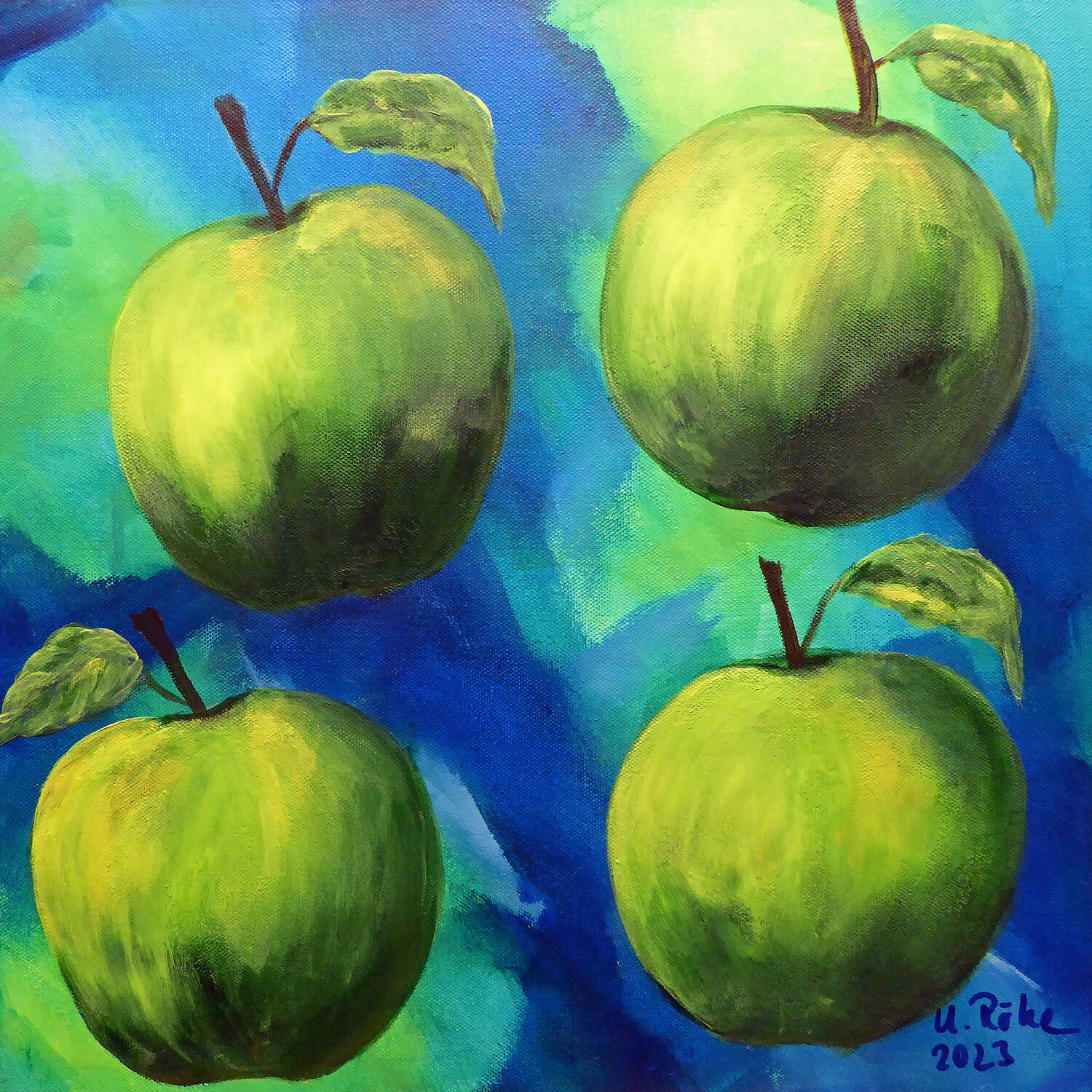 4 Grannies in Conversation Ute Roehe Original painting for sale