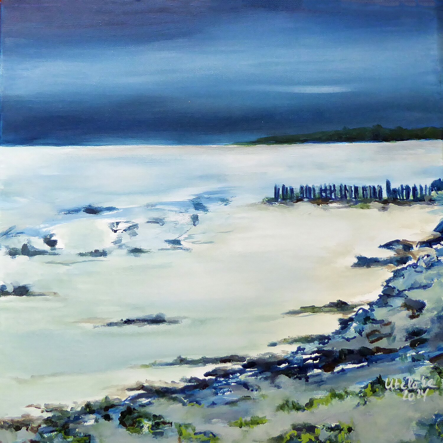 Pure North Sea 1, a Wadden Sea painting Ute Roehe Original painting for sale