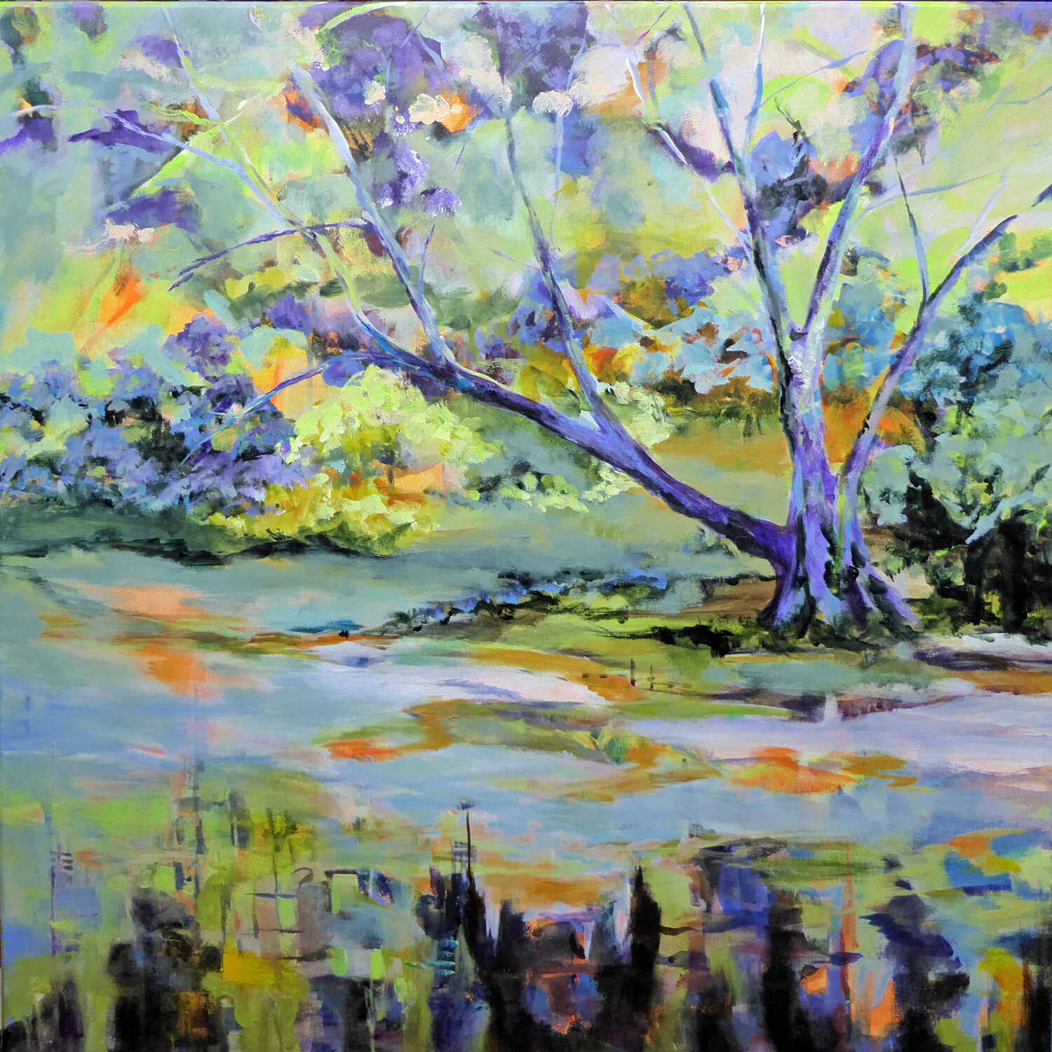 Park Landscape Ute Roehe Original painting for sale