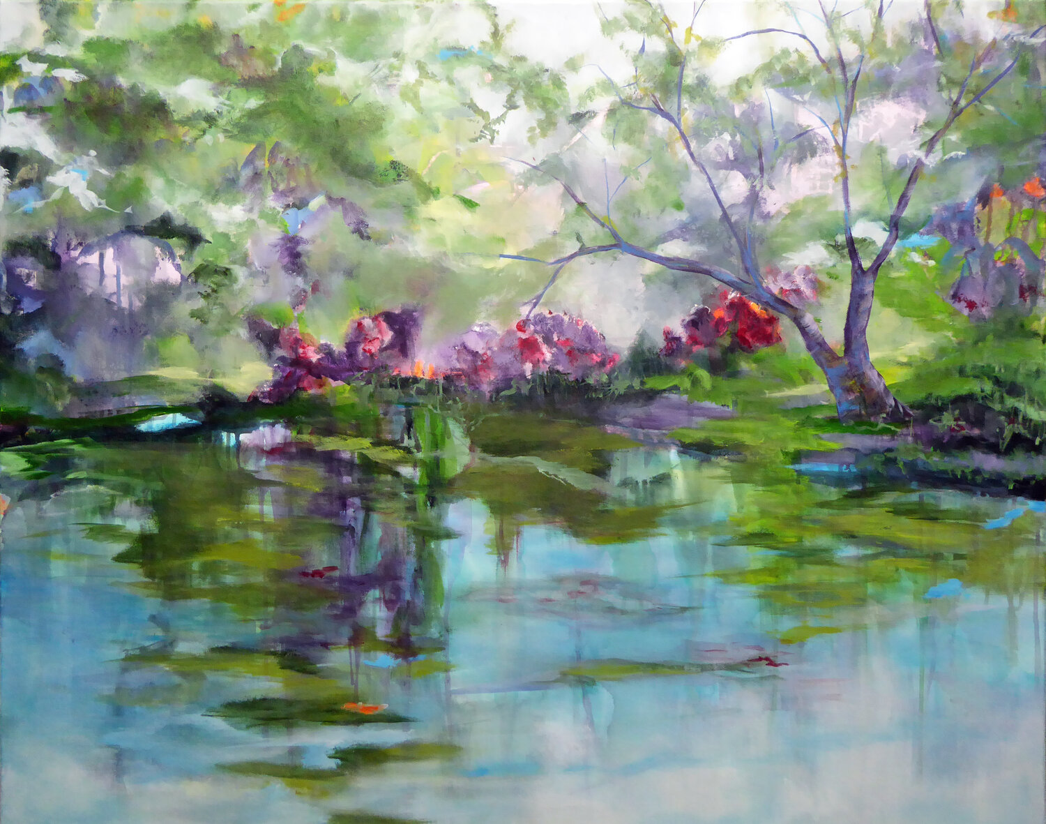 Japanese Garden Ute Roehe Original painting for sale