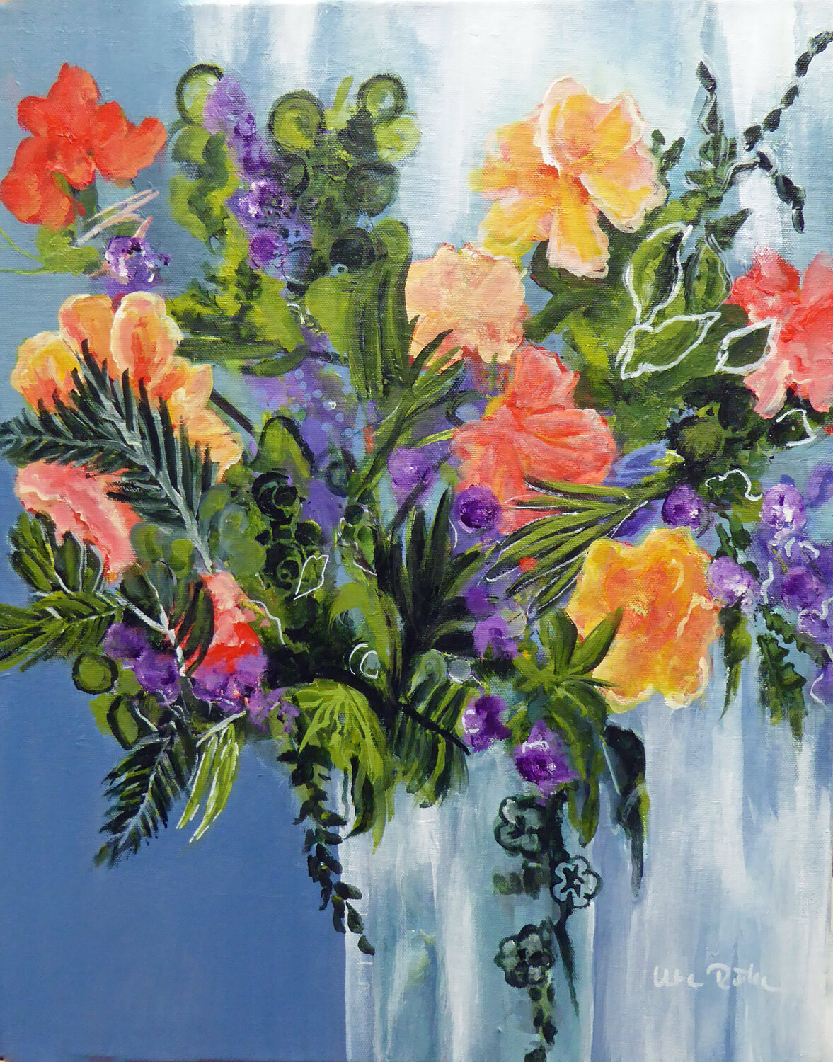 Happy Birthday Ute Roehe Original painting for sale