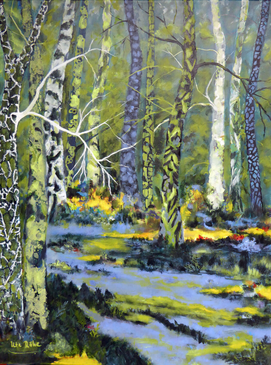 The Fantastic Forest Ute Roehe Original painting for sale
