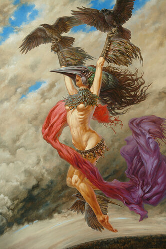 Longing for the sky by Andrii Zhukov, Painting for Sale on Select