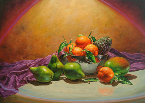 Orange Mood by Andrii Zhukov, Painting for Sale on Select