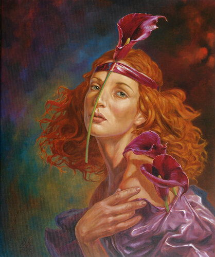А Miracle Flower by Andrii Zhukov, Painting for Sale on Select