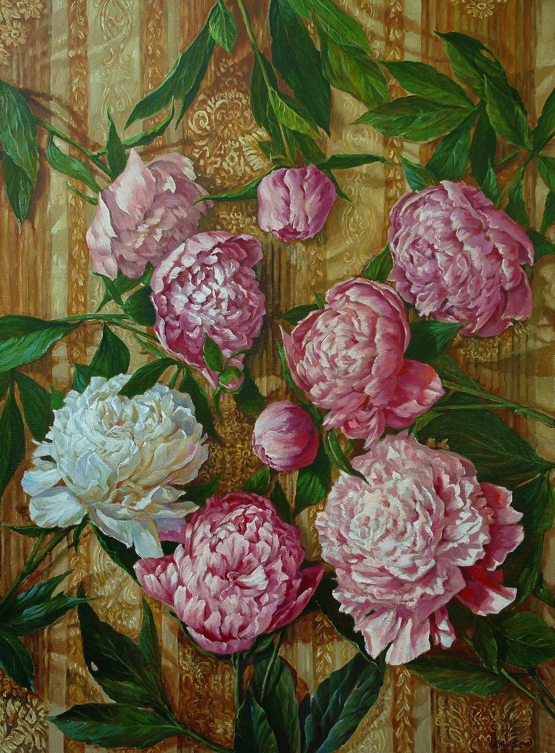 Peonies Andrii Zhukov Original painting for sale