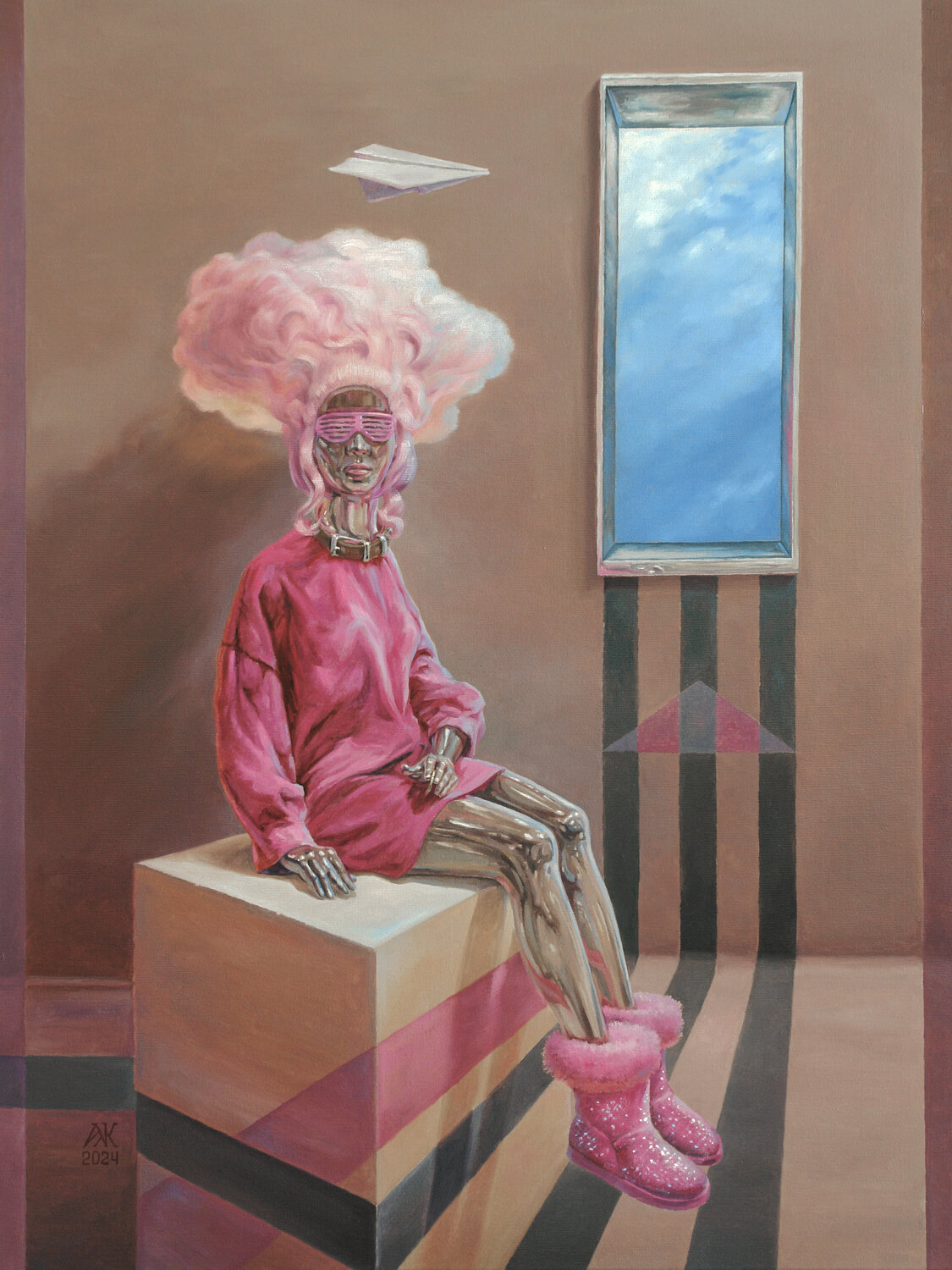 A Plane of Dreams Andrii Zhukov Original painting for sale