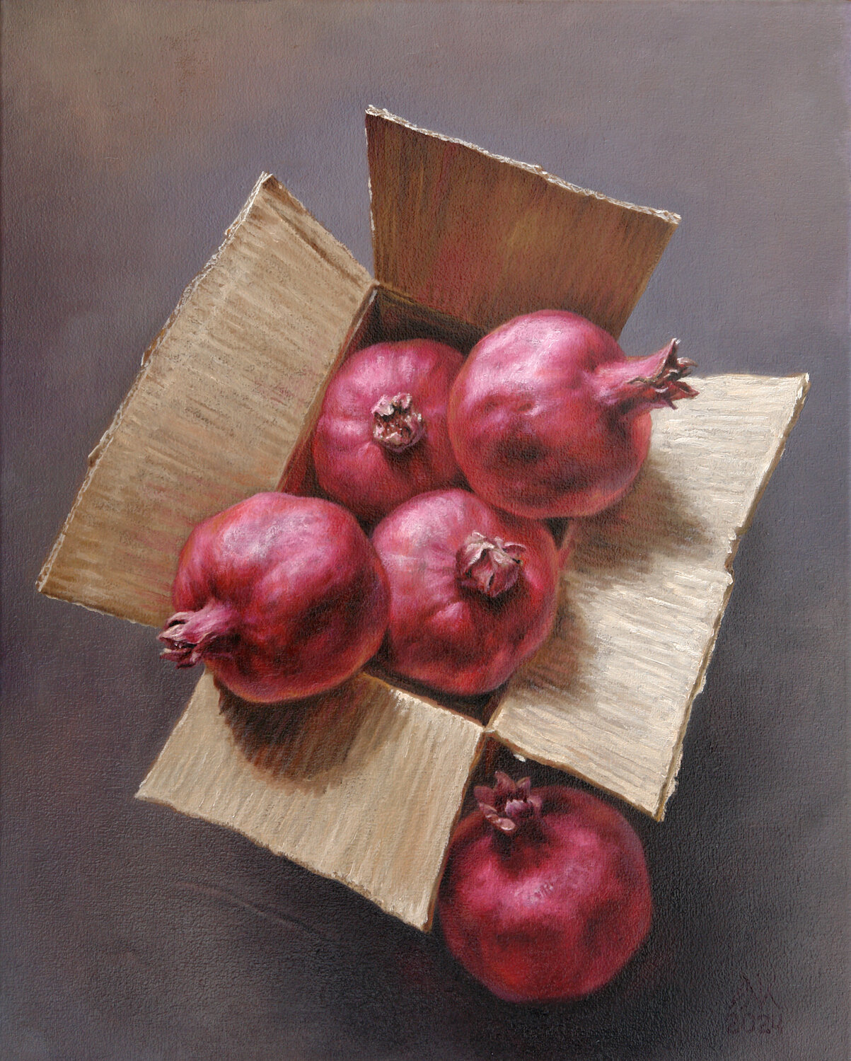 Pomegranate Box Andrii Zhukov Original painting for sale
