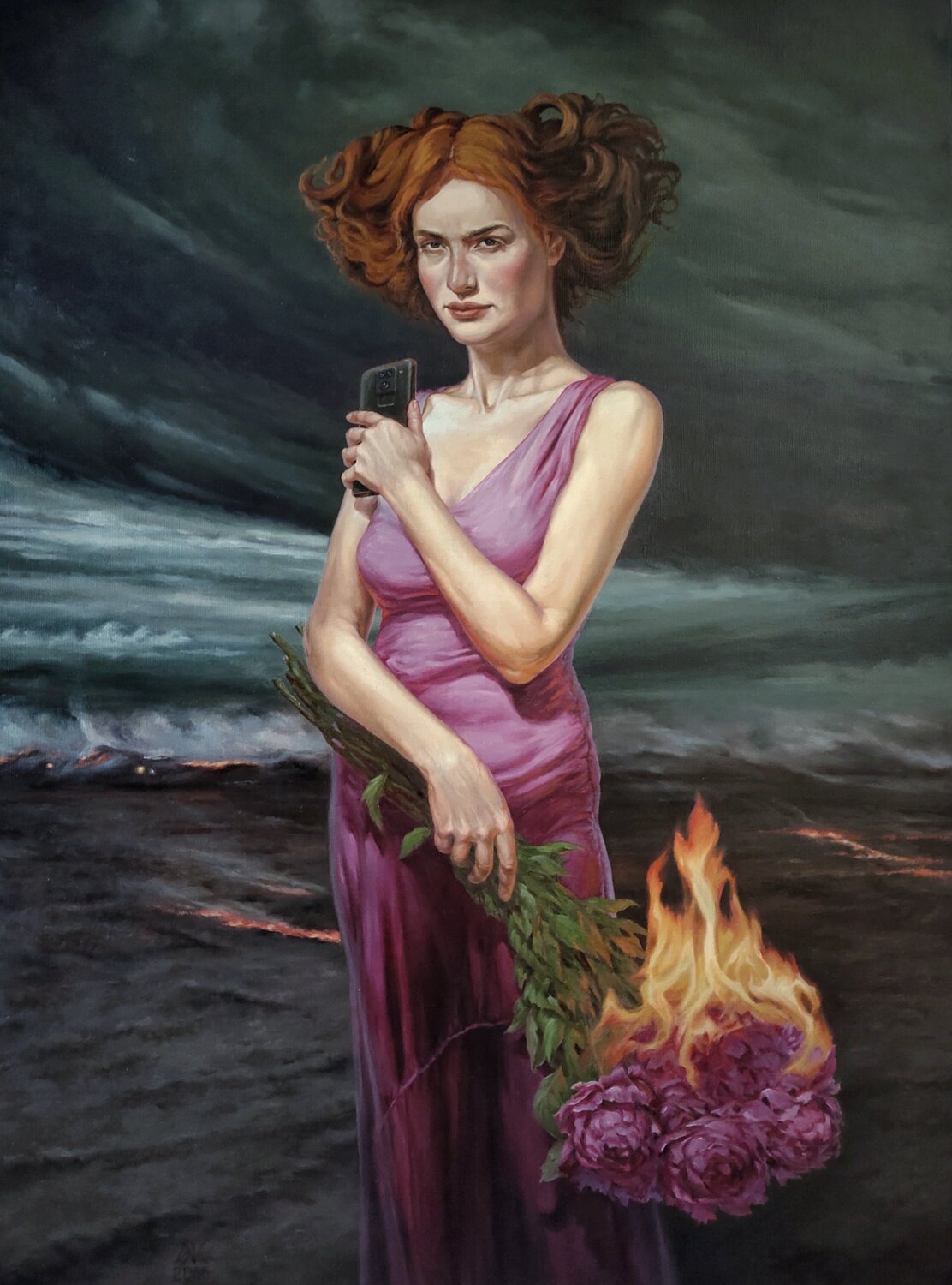 Last Call Andrii Zhukov Original painting for sale