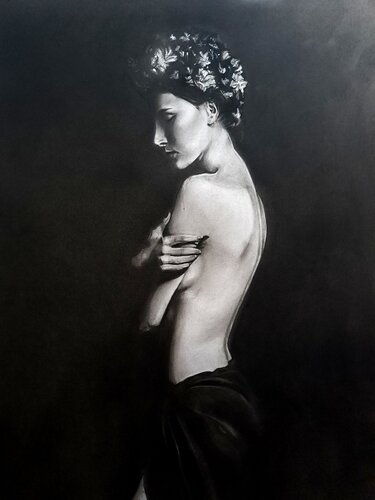Nikas Flowers by Adrian Darby, Drawing for Sale on Select