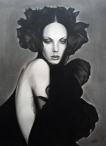 Veronika Flowers by Adrian Darby, Drawing for Sale on Select