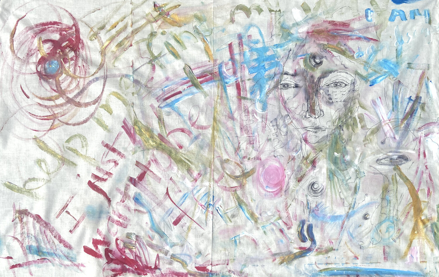 oh enigmatic universe, help me find my way to freedom Nicole Javorsky Original painting for sale