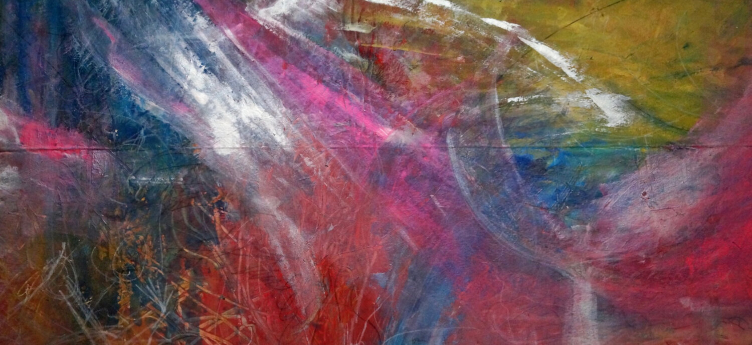 Horizon Lines of a love letter Nicole Javorsky Original painting for sale