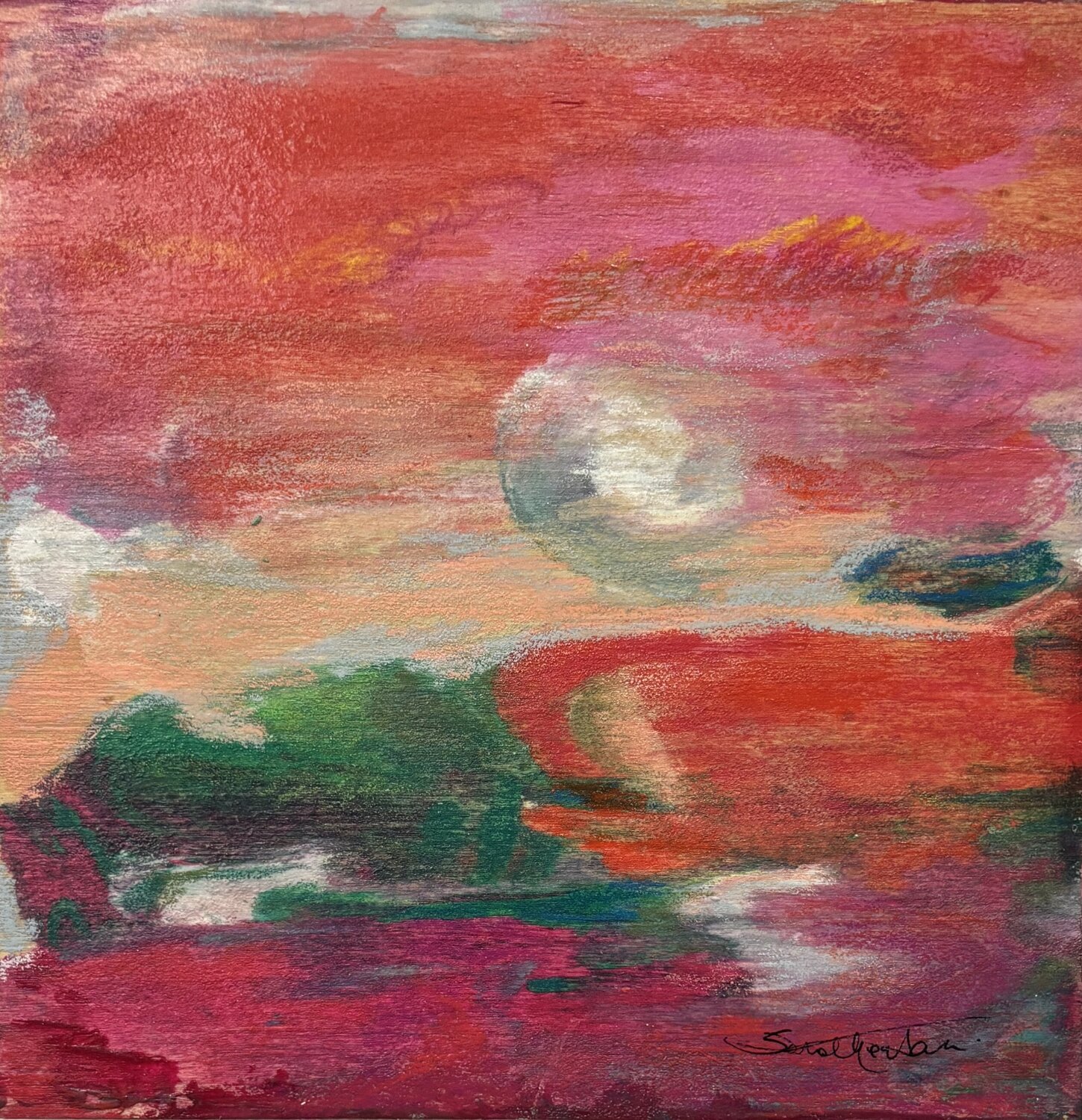"Il coltivatore volge lo sguardo per tutto l'orizzonte" (Karen Blixen nel libro la mia Africa) Sara Montani Original painting for sale