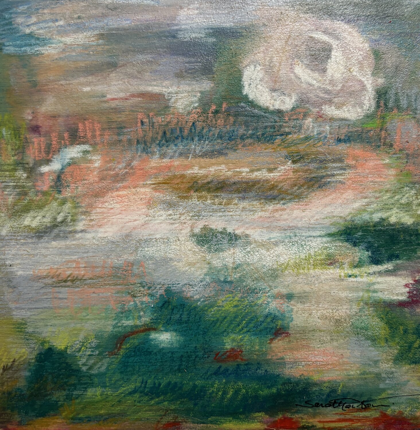 Con i giovani germogli lucenti Sara Montani Original painting for sale