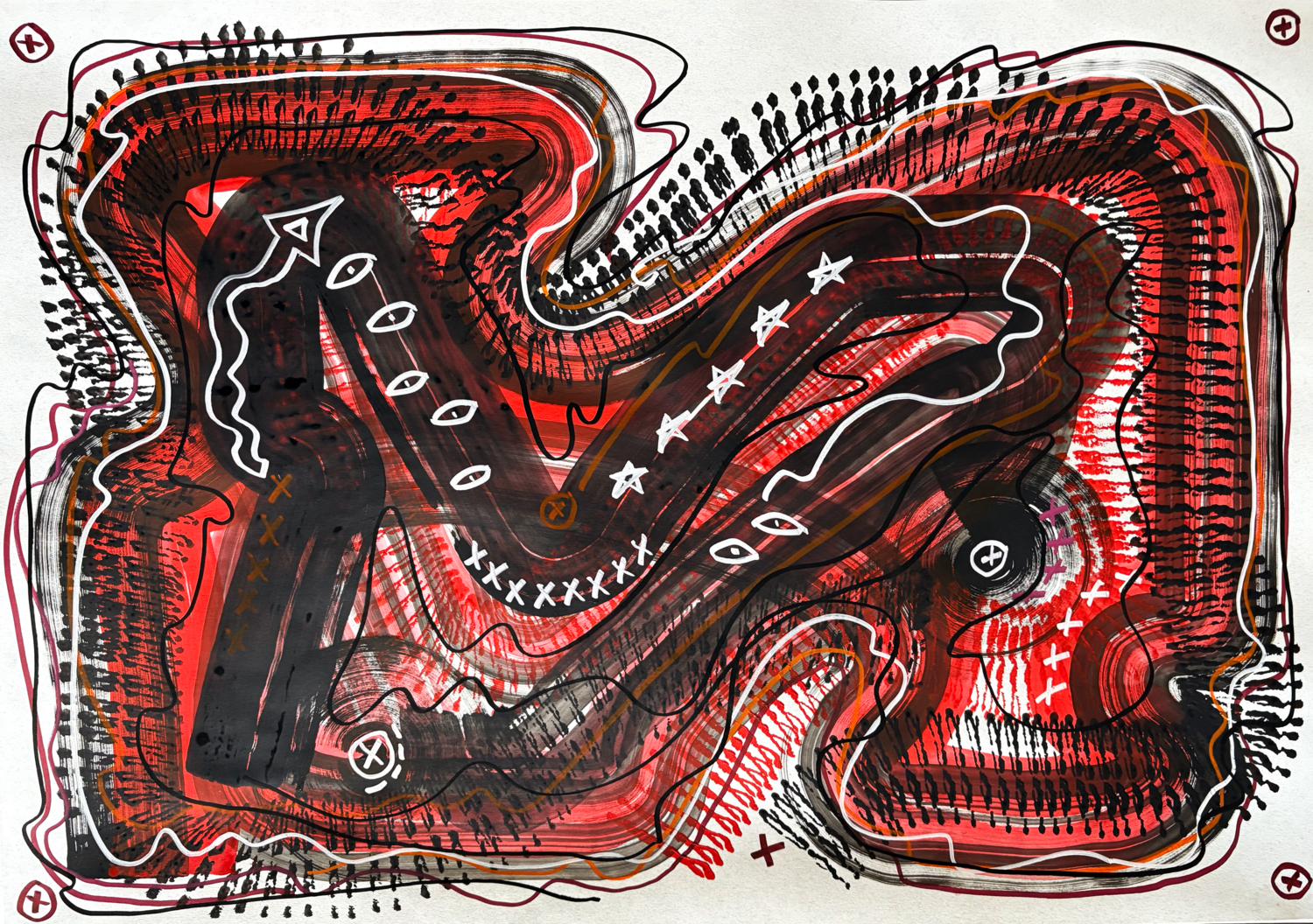 Scary Movie Maksym Skvortsov Original painting for sale