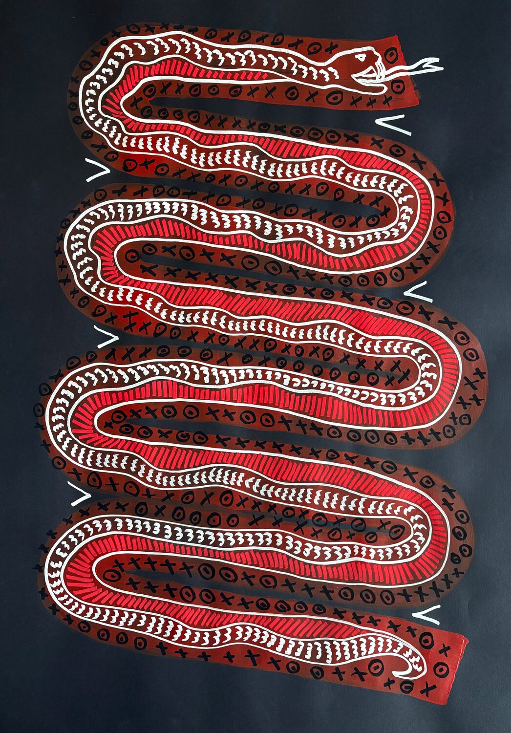 Scary Snake Maksym Skvortsov Original painting for sale