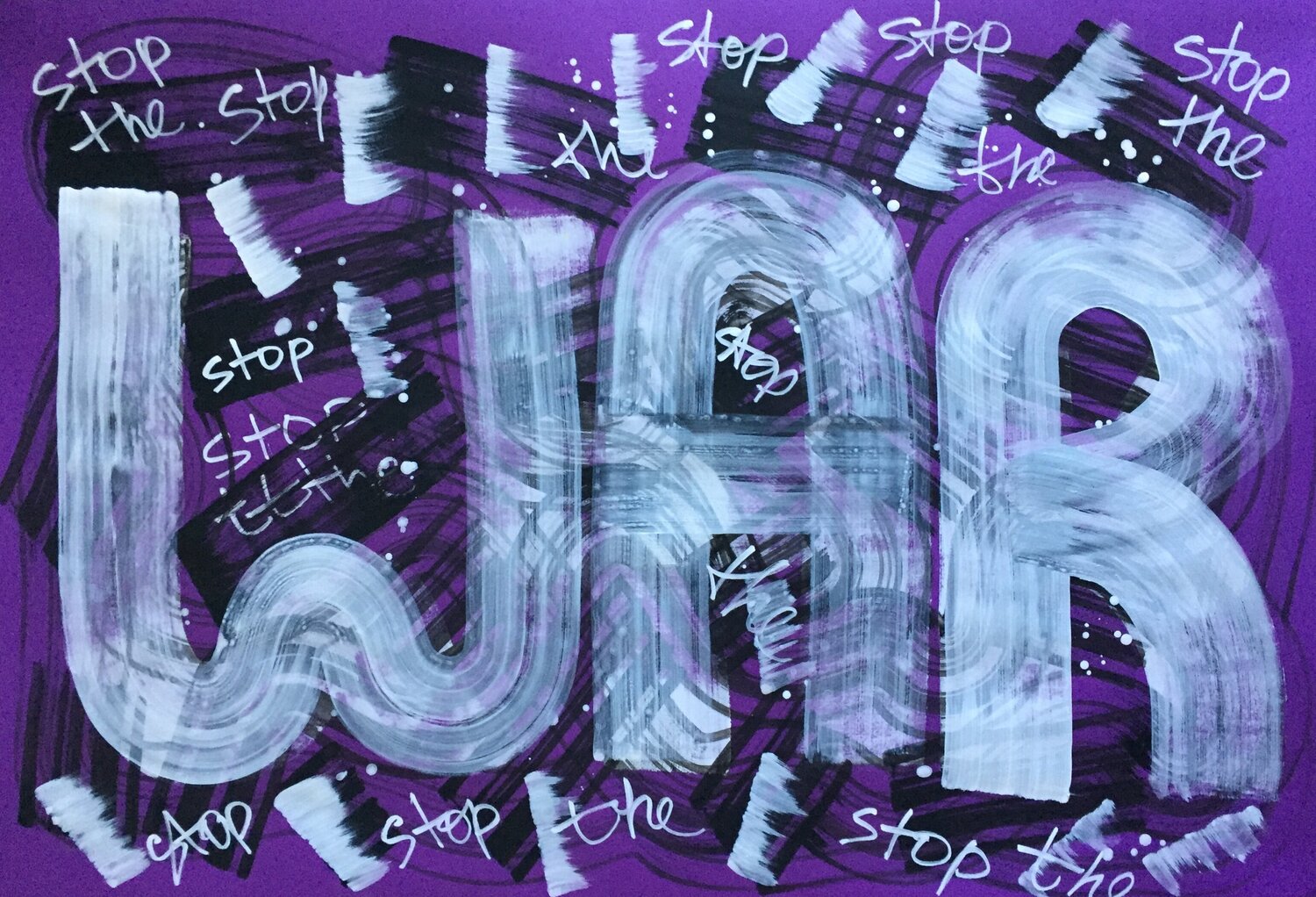 stop the Maksym Skvortsov Original painting for sale