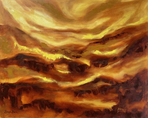 Golden Vistas by Deepa Kern, Painting for Sale on Select