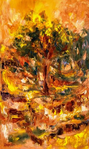 Winter Sunset by Deepa Kern, Painting for Sale on Select