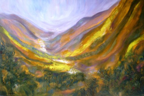 Ascent To The Mountains by Deepa Kern, Painting for Sale on Select