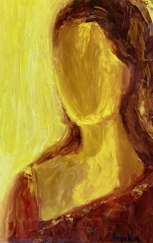Lady In Red by Deepa Kern, Painting for Sale on Select