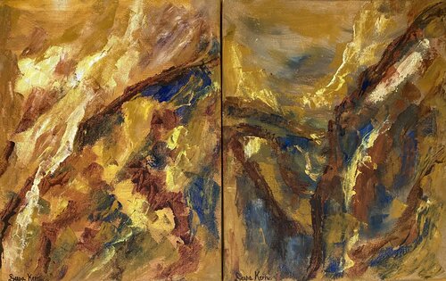 Nilgiri Diptych by Deepa Kern, Painting for Sale on Select