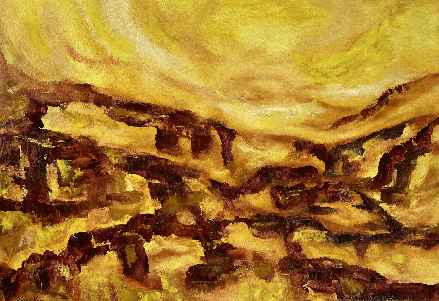 Desert Gold Deepa Kern Original painting for sale